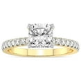 thumbnail image 1 of 3 Carat IGI Certified Cushion Shape Lab Grown Diamond Engagement Ring | 14K Yellow Gold | Serena Eternity Lab Diamond Ring | FG-VS1-VS2 Quality Friendly Diamonds, 1 of 5