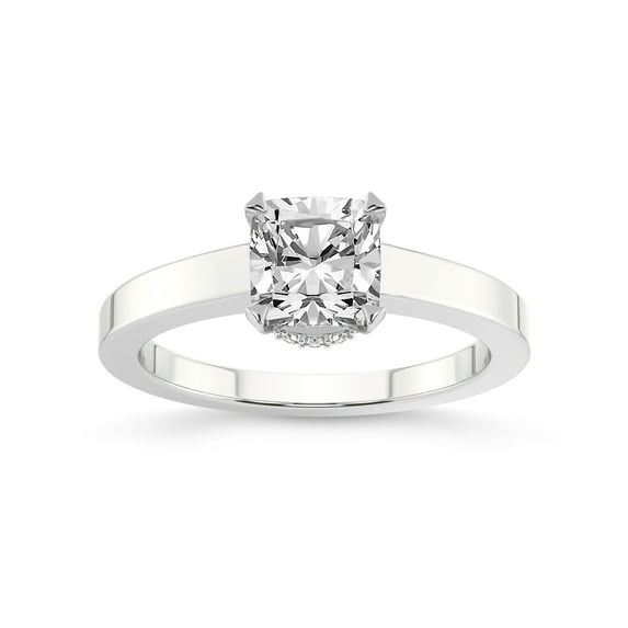 3 Carat | IGI Certified Cushion Shape Lab Grown Diamond Engagement Ring For Women | 14K White Gold | Lab Created Ember Secret Halo Diamond Engagement Ring | FG-VS1-VS2 Quality