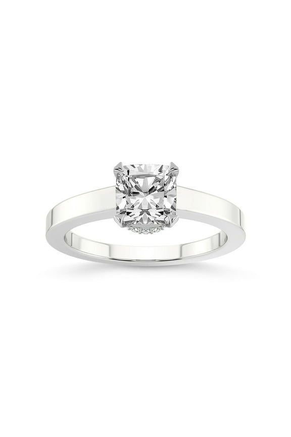 3 Carat | IGI Certified Cushion Shape Lab Grown Diamond Engagement Ring For Women | 14K White Gold | Lab Created Ember Secret Halo Diamond Engagement Ring | FG-VS1-VS2 Quality