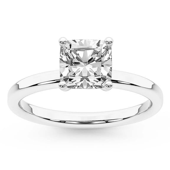 IGI Certified 3 Carat Cushion Shape Lab Grown Diamond Engagement Ring | 14K White Gold | Solitaire Diamond Ring | FG-VS1-VS2 Quality Friendly Diamonds