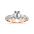 thumbnail image 1 of 3 Carat IGI Certified Emerald Shape Lab Grown Diamond Engagement Ring | 14K Rose Gold | Casimer Secret Halo Lab Diamond Ring | FG-VS1-VS2 Quality Friendly Diamonds, 1 of 1