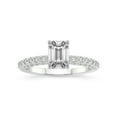 thumbnail image 1 of 3 Carat IGI Certified Emerald Shape Lab Grown Diamond Engagement Ring | 14K White Gold | Atria Secret Double Halo Lab Diamond Ring | FG-VS1-VS2 Quality Friendly Diamonds, 1 of 5