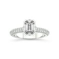 thumbnail image 1 of 3 Carat IGI Certified Emerald Shape Lab Grown Diamond Engagement Ring | 14K White Gold | Eloa Secret Halo Lab Diamond Ring | FG-VS1-VS2 Quality Friendly Diamonds, 1 of 5