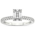 thumbnail image 1 of 3 Carat IGI Certified Emerald Shape Lab Grown Diamond Engagement Ring | 14K White Gold | Zoey Eternity Lab Diamond Ring | FG-VS1-VS2 Quality Friendly Diamonds, 1 of 1