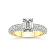 thumbnail image 1 of 3 Carat IGI Certified Emerald Shape Lab Grown Diamond Engagement Ring | 14K Yellow Gold | Casimer Secret Halo Lab Diamond Ring | FG-VS1-VS2 Quality Friendly Diamonds, 1 of 1