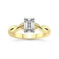 thumbnail image 1 of 3 Carat IGI Certified Emerald Shape Lab Grown Diamond Engagement Ring | 14K Yellow Gold | Intertwine Bliss Solitaire Lab Diamond Ring | FG-VS1-VS2 Quality Friendly Diamonds, 1 of 1