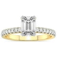 thumbnail image 1 of 3 Carat IGI Certified Emerald Shape Lab Grown Diamond Engagement Ring | 14K Yellow Gold | Serena Eternity Lab Diamond Ring | FG-VS1-VS2 Quality Friendly Diamonds, 1 of 5