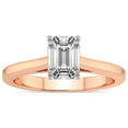thumbnail image 1 of IGI Certified 3 Carat Emerald Shape Lab Grown Diamond Engagement Ring | 14K Rose Gold | Siran Secret Halo Lab Diamond Ring | FG-VS1-VS2 Quality Friendly Diamonds, 1 of 6