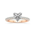 thumbnail image 1 of 3 Carat IGI Certified Heart Shape Lab Grown Diamond Engagement Ring | 14K Rose Gold | Atria Secret Double Halo Lab Diamond Ring | FG-VS1-VS2 Quality Friendly Diamonds, 1 of 5
