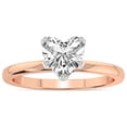 thumbnail image 1 of IGI Certified 3 Carat Heart Shape Lab Grown Diamond Engagement Ring | 14K Rose Gold |Lyla Hidden Accents SolitaireLab Diamond Ring | FG-VS3-VS2 Quality Friendly Diamonds, 1 of 6