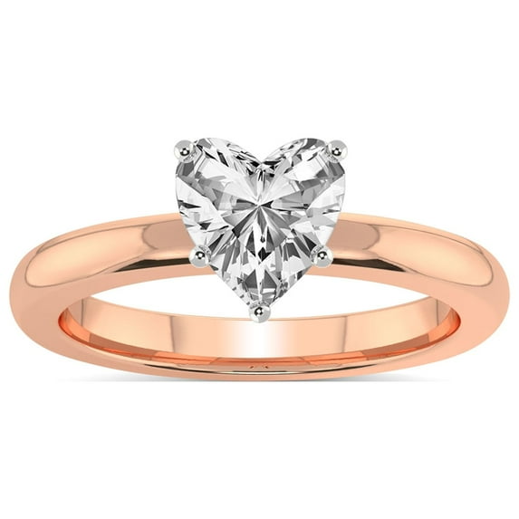IGI Certified 3 Carat Heart Shape Lab Grown Diamond Engagement Ring | 14K Rose Gold |Quinn Solitaire Diamond Ring | FG-VS Quality Friendly Diamonds