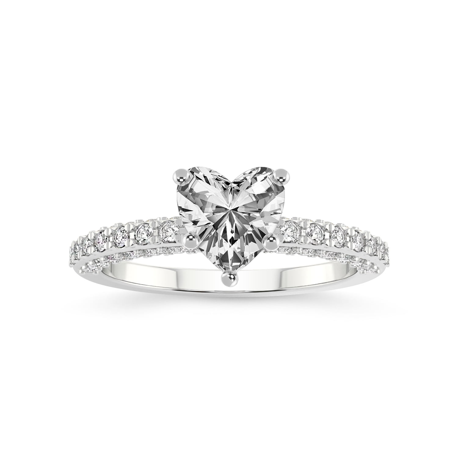 3 Carat IGI Certified Heart Shape Lab Grown Diamond Engagement Ring