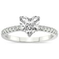 thumbnail image 1 of 3 Carat IGI Certified Heart Shape Lab Grown Diamond Engagement Ring | 14K White Gold | Venetia Half Eternity Lab Diamond Ring | FG-VS1-VS2 Quality Friendly Diamonds, 1 of 1