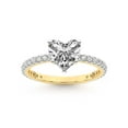 thumbnail image 1 of 3 Carat IGI Certified Heart Shape Lab Grown Diamond Engagement Ring | 14K Yellow Gold | Emily Eternity Lab Diamond Ring | FG-VS1-VS2 Quality Friendly Diamonds, 1 of 5