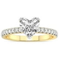 thumbnail image 1 of 3 Carat IGI Certified Heart Shape Lab Grown Diamond Engagement Ring | 14K Yellow Gold | Serena Eternity Lab Diamond Ring | FG-VS1-VS2 Quality Friendly Diamonds, 1 of 5