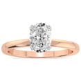 thumbnail image 1 of IGI Certified 3 Carat Oval Shape Lab Grown Diamond Engagement Ring | 14K Rose Gold |Lyla Hidden Accents SolitaireLab Diamond Ring | FG-VS1-VS2 Quality Friendly Diamonds, 1 of 6
