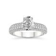 thumbnail image 1 of 3 Carat IGI Certified Oval Shape Lab Grown Diamond Engagement Ring | 14K White Gold | Amira Luxe Secret Double Halo Lab Diamond Ring | FG-VS1-VS2 Quality Friendly Diamonds, 1 of 5