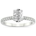 thumbnail image 1 of 3 Carat IGI Certified Oval Shape Lab Grown Diamond Engagement Ring | 14K White Gold | Venetia Half Eternity Lab Diamond Ring | FG-VS1-VS2 Quality Friendly Diamonds, 1 of 1