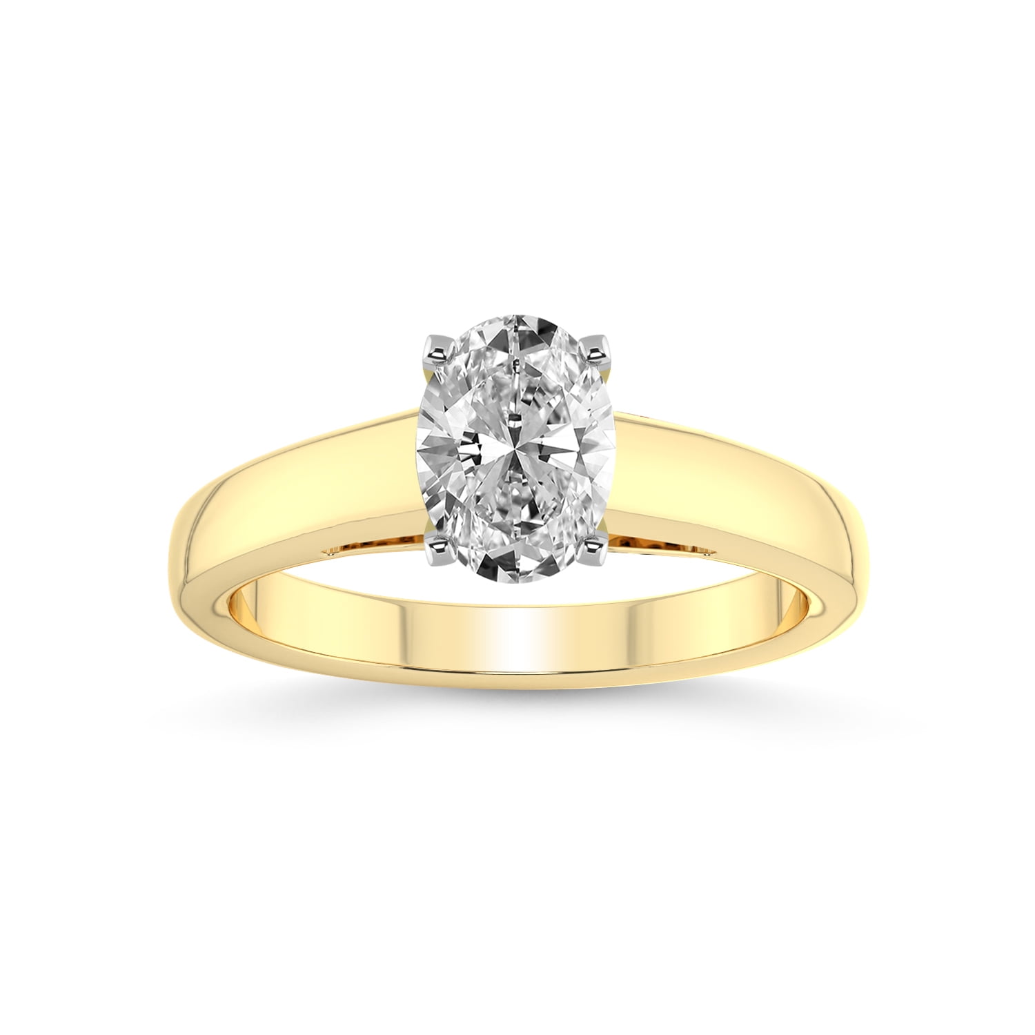 1 Carat IGI Certified Heart Shape Lab Grown Diamond Engagement Ring | 14K  White Gold | Allen Flat Band Lab Diamond Ring | FG-VS1-VS2 Quality Friendly  Diamonds - Walmart.com