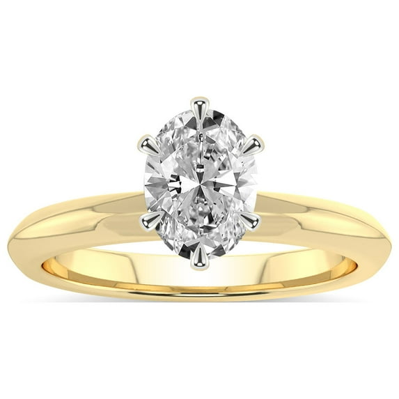IGI Certified 3 Carat Oval Shape Lab Grown Diamond Engagement Ring | 14K White Gold | Alora Solitaire Diamond Ring | FG-VS1-VS2 Quality Friendly Diamonds
