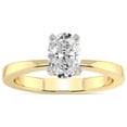 thumbnail image 1 of 3 Carat IGI Certified Oval Shape Lab Grown Diamond Engagement Ring | 14K Yellow Gold | Jannel Tapering Solitaire Lab Diamond Ring | FG-VS1-VS2 Quality Friendly Diamonds, 1 of 5