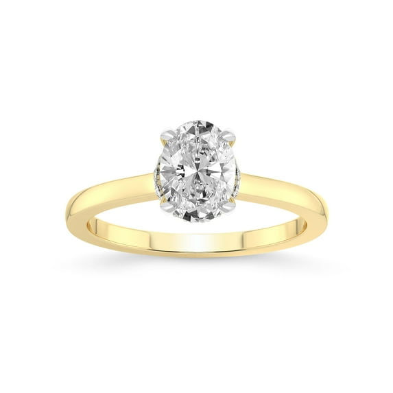 3 Carat IGI Certified Oval Shape Lab Grown Diamond Engagement Ring | 14K Yellow Gold | Mystic Secret Halo Lab Diamond Ring | FG-VS1-VS2 Quality Friendly Diamonds