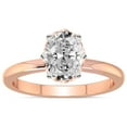 thumbnail image 1 of IGI Certified 3 Carat Oval Shape Lab Grown Diamond Engagement Ring | 14K Rose Gold | Malissa Solitaire Diamond Ring | FG-VS1-VS2 Quality Friendly Diamonds, 1 of 6