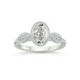 thumbnail image 1 of 3 Carat | IGI Certified Oval Shape Lab Grown Diamond Engagement Ring For Women 14K White Gold | Lab Created Everly Vintage Bezel Diamond Engagement Ring | FG-VS1-VS2 Quality, 1 of 1