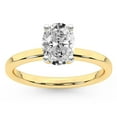 thumbnail image 1 of IGI Certified 3 Carat Oval Shape Lab Grown Diamond Engagement Ring | 14K White Gold | Solitaire Diamond Ring | FG-VS1-VS2 Quality Friendly Diamonds, 1 of 7