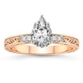 thumbnail image 1 of IGI Certified 3 Carat Pear Shape Lab Grown Diamond Engagement Ring | 14K Rose Gold | Antique Allure Vintage Lab Diamond Ring | FG-VS1-VS2 Quality Friendly Diamonds, 1 of 6
