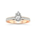 thumbnail image 1 of 3 Carat IGI Certified Pear Shape Lab Grown Diamond Engagement Ring | 14K Rose Gold |Charm Of Love Eternity Lab Diamond Ring | FG-VS1-VS2 Quality Friendly Diamonds, 1 of 1