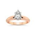 thumbnail image 1 of 3 Carat IGI Certified Pear Shape Lab Grown Diamond Engagement Ring | 14K Rose Gold |Eloise Solitaire Knife Edge Lab Diamond Ring | FG-VS1-VS2 Quality Friendly Diamonds, 1 of 5