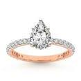 thumbnail image 1 of 3 Carat IGI Certified Pear Shape Lab Grown Diamond Engagement Ring | 14K Rose Gold | Emily Eternity Lab Diamond Ring | FG-VS1-VS2 Quality Friendly Diamonds, 1 of 6