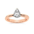 thumbnail image 1 of 3 Carat IGI Certified Pear Shape Lab Grown Diamond Engagement Ring | 14K Rose Gold | Juniper Crossover Solitaire Diamond Ring | FG-VS1-VS2 Quality Friendly Diamonds, 1 of 5