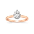 thumbnail image 1 of 3 Carat IGI Certified Pear Shape Lab Grown Diamond Engagement Ring | 14K Rose Gold | Mystic Secret Halo Lab Diamond Ring | FG-VS1-VS2 Quality Friendly Diamonds, 1 of 4