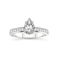 thumbnail image 1 of 3 Carat IGI Certified Pear Shape Lab Grown Diamond Engagement Ring | 14K White Gold |Charm Of Love Eternity Lab Diamond Ring | FG-VS1-VS2 Quality Friendly Diamonds, 1 of 1