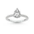 thumbnail image 1 of 3 Carat IGI Certified Pear Shape Lab Grown Diamond Engagement Ring | 14K White Gold | Emily Eternity Lab Diamond Ring | FG-VS1-VS2 Quality Friendly Diamonds, 1 of 6