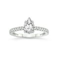 thumbnail image 1 of 3 Carat IGI Certified Pear Shape Lab Grown Diamond Engagement Ring | 14K White Gold | Kylie Eternity Lab Diamond Ring | FG-VS1-VS2 Quality Friendly Diamonds, 1 of 5