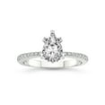 thumbnail image 1 of 3 Carat IGI Certified Pear Shape Lab Grown Diamond Engagement Ring | 14K White Gold |Mereia Secret Halo Lab Diamond Ring | FG-VS1-VS2 Quality Friendly Diamonds, 1 of 5