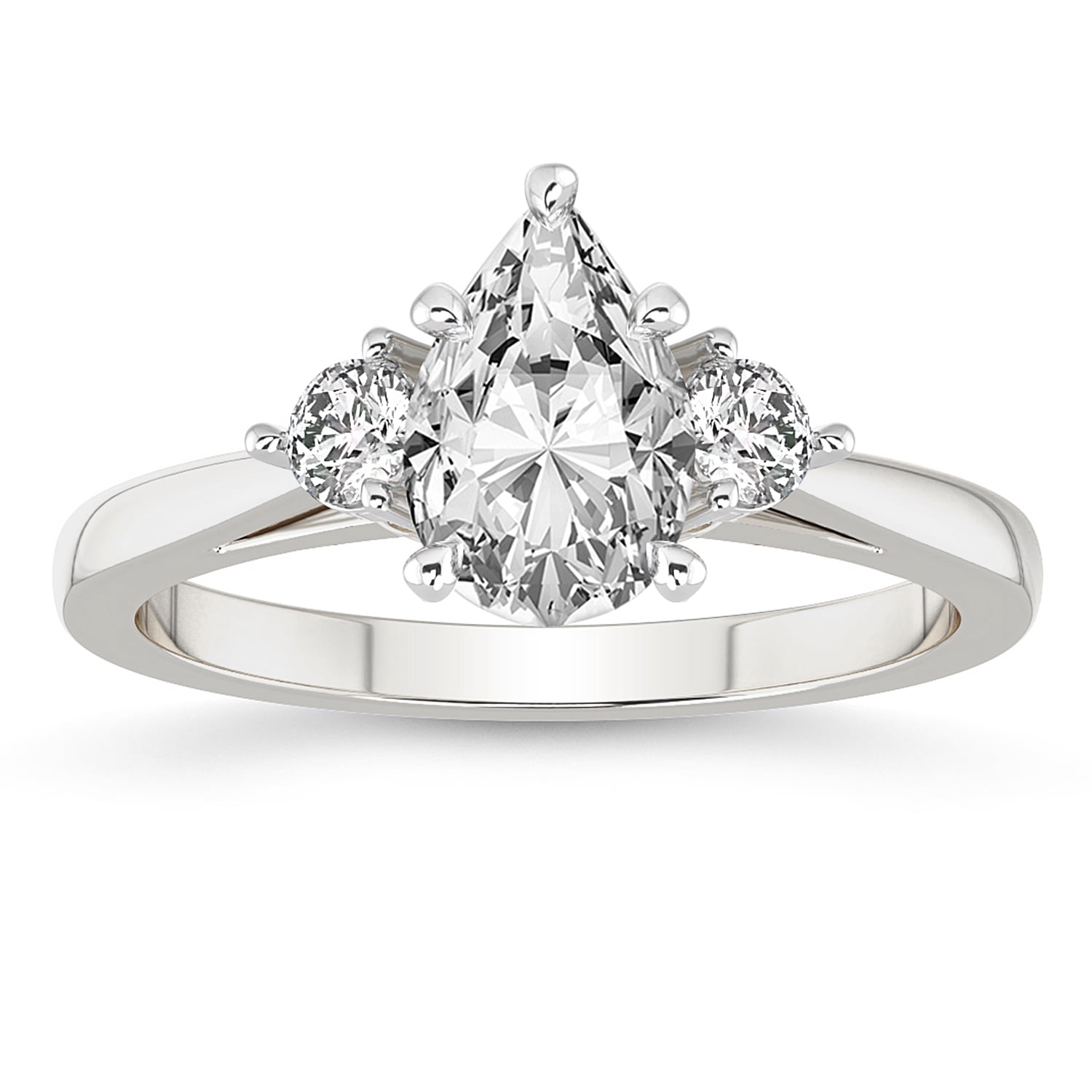 IGI Certified 3 Carat Pear Shape Lab Grown Diamond Engagement Ring ...