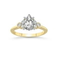 thumbnail image 1 of 3 Carat IGI Certified Pear Shape Lab Grown Diamond Engagement Ring | 14K Yellow Gold |Amore Side Stone Lab Diamond Ring | FG-VS1-VS2 Quality Friendly Diamonds, 1 of 5