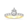 thumbnail image 1 of IGI Certified 3 Carat Pear Shape Lab Grown Diamond Engagement Ring | 14K White Gold | Cassidy Entwined Prongs Lab Diamond Ring | FG-VS1-VS2 Quality Friendly Diamonds, 1 of 6