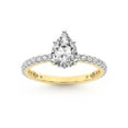 thumbnail image 1 of 3 Carat IGI Certified Pear Shape Lab Grown Diamond Engagement Ring | 14K Yellow Gold | Emily Eternity Lab Diamond Ring | FG-VS1-VS2 Quality Friendly Diamonds, 1 of 6