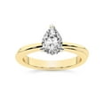 thumbnail image 1 of 3 Carat IGI Certified Pear Shape Lab Grown Diamond Engagement Ring | 14K Yellow Gold | Juniper Crossover Solitaire Diamond Ring | FG-VS1-VS2 Quality Friendly Diamonds, 1 of 5