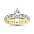 thumbnail image 1 of 3 Carat IGI Certified Pear Shape Lab Grown Diamond Engagement Ring | 14K Yellow Gold | Madeline Full Eternity Diamond Ring | FG-VS1-VS2 Quality Friendly Diamonds, 1 of 5