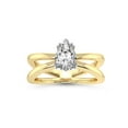 thumbnail image 1 of IGI Certified 3 Carat Pear Shape Lab Grown Diamond Engagement Ring | 14K White Gold | Stella Criss Cross Solitaire Lab Diamond Ring | FG-VS1-VS2 Quality Friendly Diamonds, 1 of 6