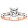 thumbnail image 1 of 3 Carat IGI Certified Princess Shape Lab Grown Diamond Engagement Ring | 14K Rose Gold | Galen Secret Halo Lab Diamond Ring | FG-VS1-VS2 Quality Friendly Diamonds, 1 of 1