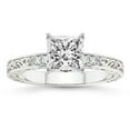 thumbnail image 1 of IGI Certified 3 Carat Princess Shape Lab Grown Diamond Engagement Ring | 14K White Gold | Antique Allure Vintage Lab Diamond Ring | FG-VS1-VS2 Quality Friendly Diamonds, 1 of 6