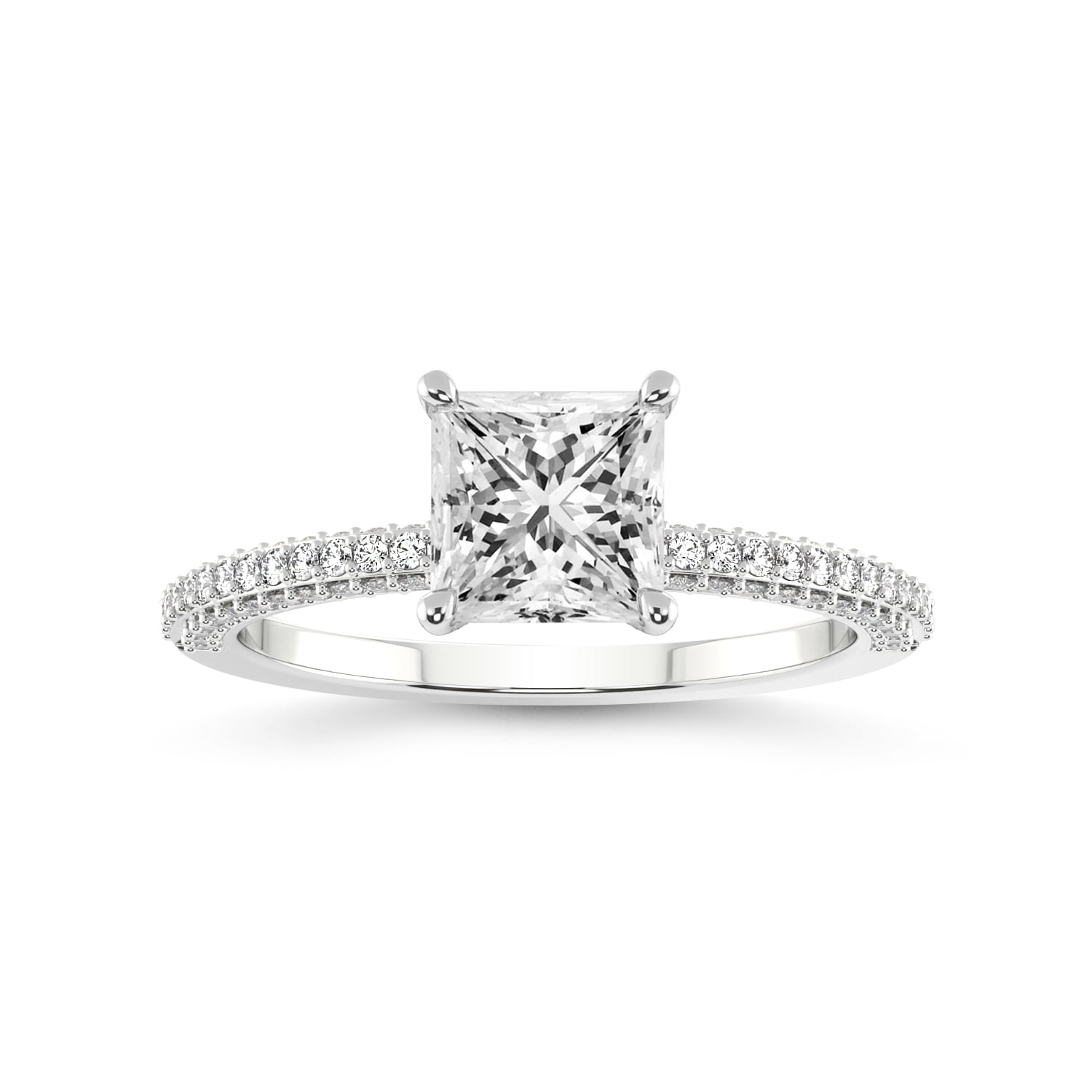 Carat IGI Certified Princess Shape Lab Grown Diamond Engagement - Main Image