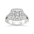 thumbnail image 1 of 3 Carat IGI Certified Princess Shape Lab Grown Diamond Engagement Ring | 14K White Gold | Rosalind Split Shank Halo Lab Diamond Ring | FG-VS1-VS2 Quality Friendly Diamonds, 1 of 5